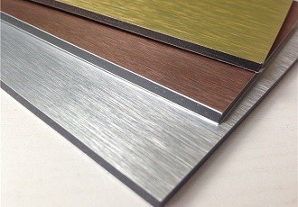 Multiple brushed aluminum composite panel colors